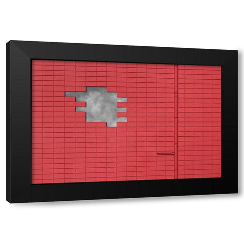 A Break In The Wall Black Modern Wood Framed Art Print by Luycx, Theo