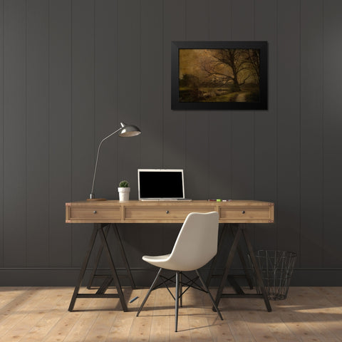 Old Tree Black Modern Wood Framed Art Print by Talen, Nel