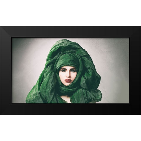 Desert Black Modern Wood Framed Art Print by Gil Raga, Joan