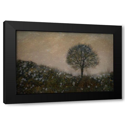 Lonely Black Modern Wood Framed Art Print by Talen, Nel
