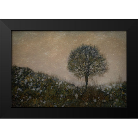 Lonely Black Modern Wood Framed Art Print by Talen, Nel