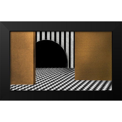 Trap Of Temptation Black Modern Wood Framed Art Print by Claes, Gilbert