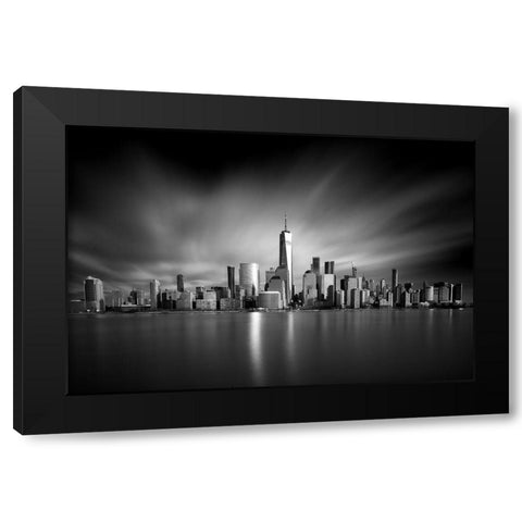 Beacon Scrapers Black Modern Wood Framed Art Print with Double Matting by Bolton, Robert
