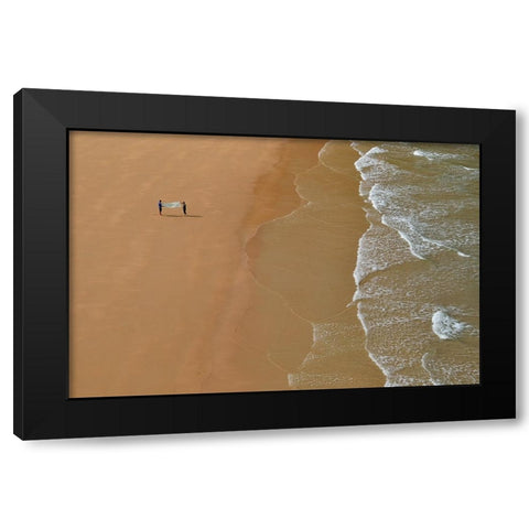 A Couple Black Modern Wood Framed Art Print by Kozuh, Primoz