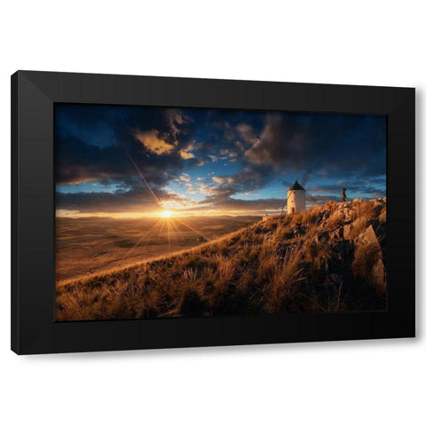 Blancos Contra El Sol. Black Modern Wood Framed Art Print by Pablo De, Juan