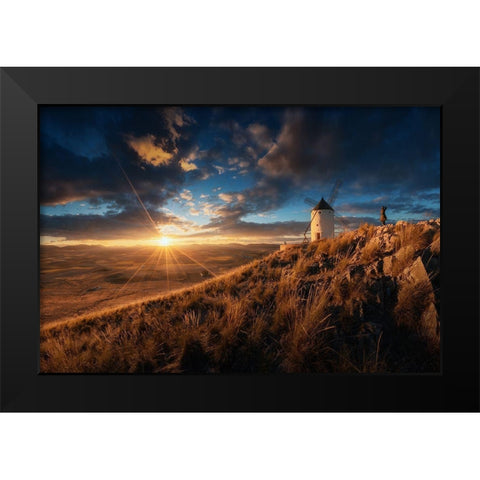 Blancos Contra El Sol. Black Modern Wood Framed Art Print by Pablo De, Juan