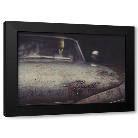 Badlands Black Modern Wood Framed Art Print with Double Matting by gNo