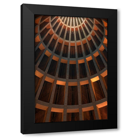 Shapes Black Modern Wood Framed Art Print by Tagliarino, Marco