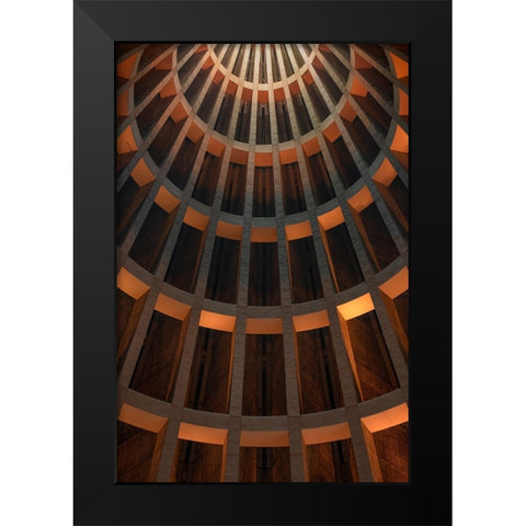 Shapes Black Modern Wood Framed Art Print by Tagliarino, Marco