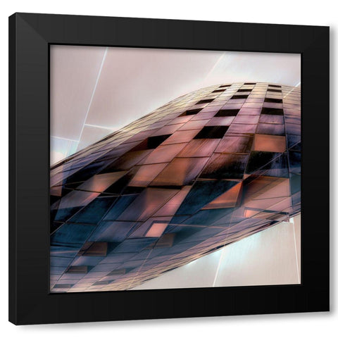 Weird View Black Modern Wood Framed Art Print with Double Matting by Huybrighs, Marc