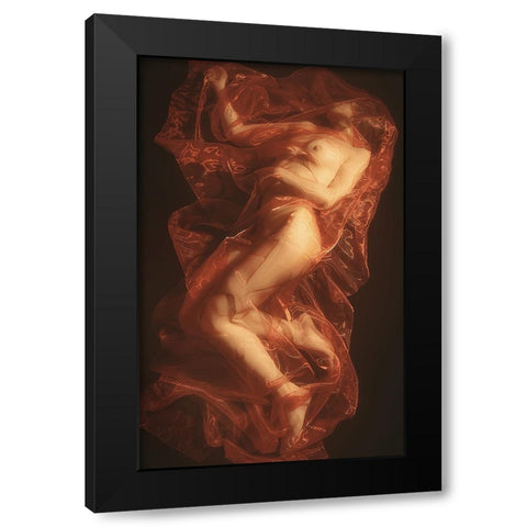 Burning Witch 3 Black Modern Wood Framed Art Print by Lazzarotti, Paolo