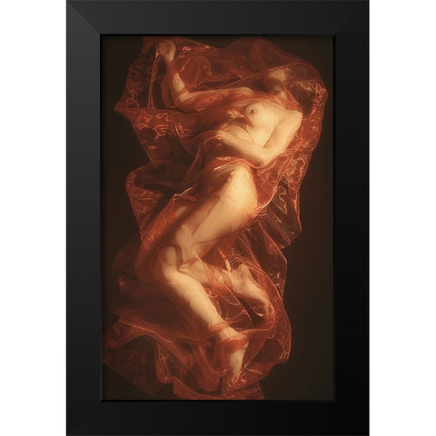 Burning Witch 3 Black Modern Wood Framed Art Print by Lazzarotti, Paolo