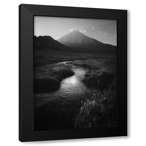 Leading To Mount Damavand Black Modern Wood Framed Art Print with Double Matting by Behzad, Majid