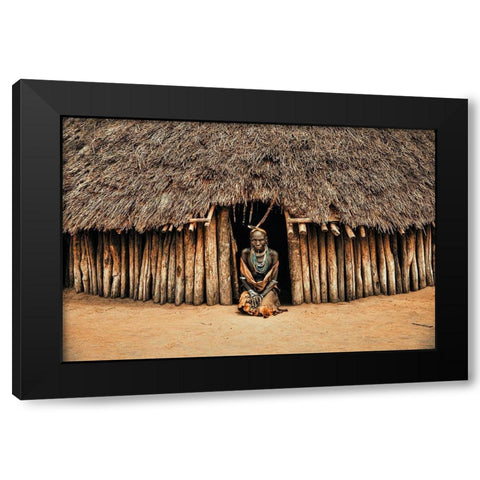 Mursi Home Black Modern Wood Framed Art Print by Yosifov, Svetlin