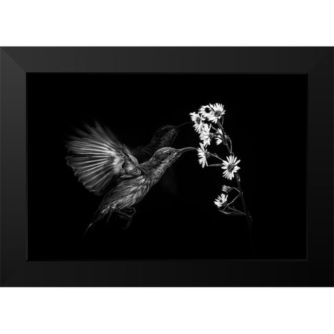 Motion Black Modern Wood Framed Art Print by Halil, Andi