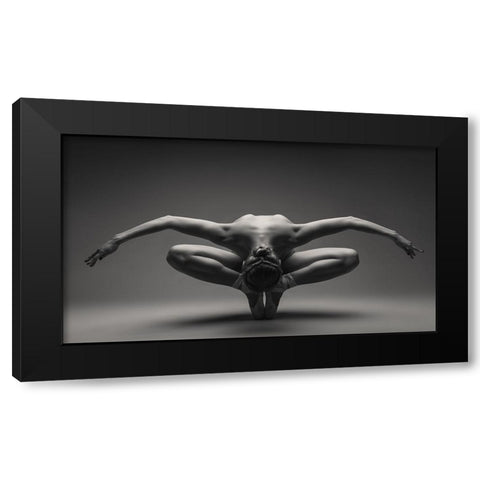 Deep Bow 6156 Black Modern Wood Framed Art Print with Double Matting by Valevicius, Aurimas