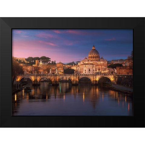 Roma 1. Black Modern Wood Framed Art Print by Pablo De, Juan