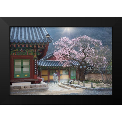 The Scent Of Spring Black Modern Wood Framed Art Print by Ryu, Jaeyoun