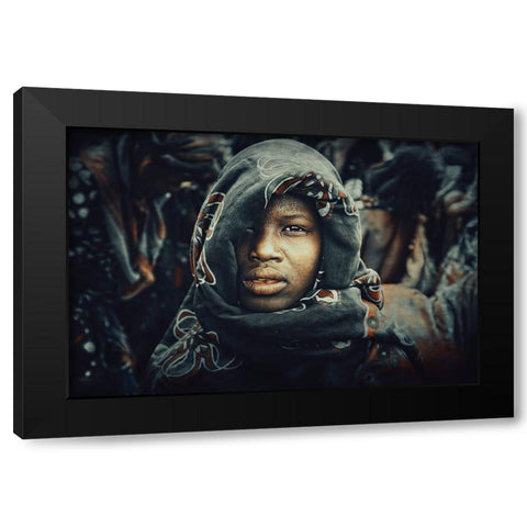 Yao W Black Modern Wood Framed Art Print with Double Matting by Yosifov, Svetlin