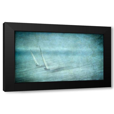 Windy Weather Black Modern Wood Framed Art Print by Van Son, Greetje