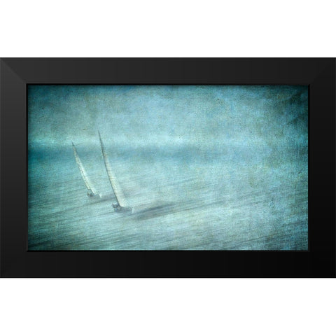 Windy Weather Black Modern Wood Framed Art Print by Van Son, Greetje
