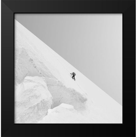 Effort Black Modern Wood Framed Art Print by Nodeh, Mostafa