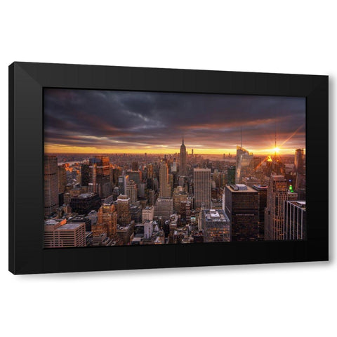 Top Black Modern Wood Framed Art Print with Double Matting by F. Turienzo, Carlos