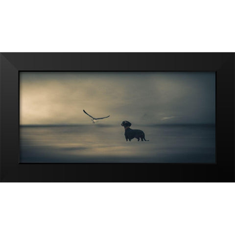 Dreamer....Just A Little Dreamer..... Black Modern Wood Framed Art Print by Willers, Heike