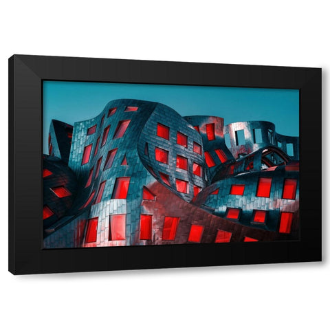 Wavas Black Modern Wood Framed Art Print with Double Matting by Kreiten, Mike