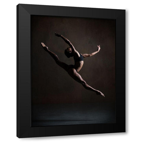 Elegance In The Dark Black Modern Wood Framed Art Print by Stalmans, Luc