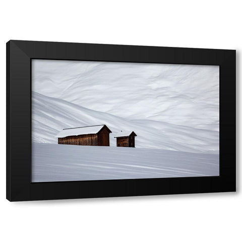 Just Two Black Modern Wood Framed Art Print by Hermann, Uschi