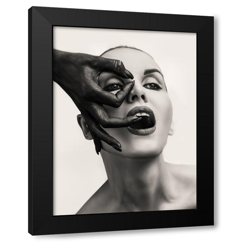 ItS Ok Black Modern Wood Framed Art Print by VALEVICIUS, AURIMAS
