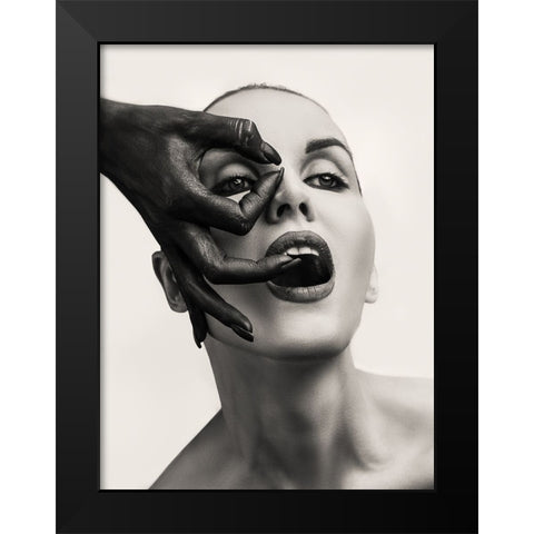 ItS Ok Black Modern Wood Framed Art Print by VALEVICIUS, AURIMAS