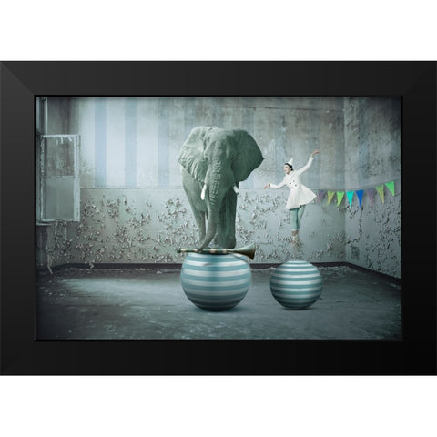 We Can Meet Us  Eye-To-Eye Black Modern Wood Framed Art Print by von Diepenbroek, Christine