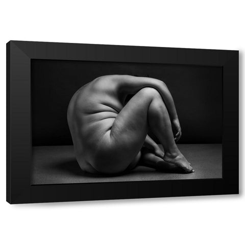 Bodyscape Black Modern Wood Framed Art Print with Double Matting by Belovodchenko, Anton