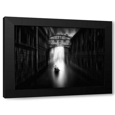 A Passage From Venezia Black Modern Wood Framed Art Print by Osuna, Fran