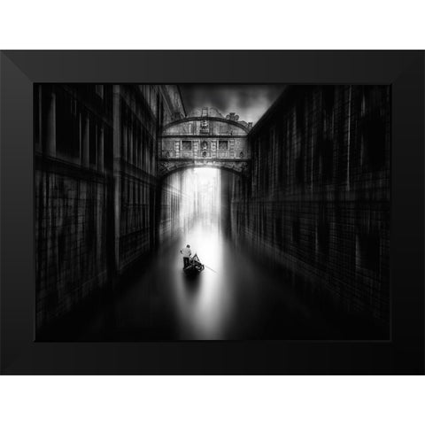 A Passage From Venezia Black Modern Wood Framed Art Print by Osuna, Fran