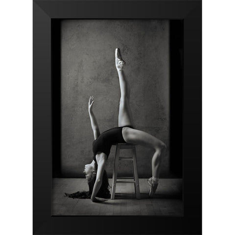 Kirsten Black Modern Wood Framed Art Print by Ashton-Jones, Howard