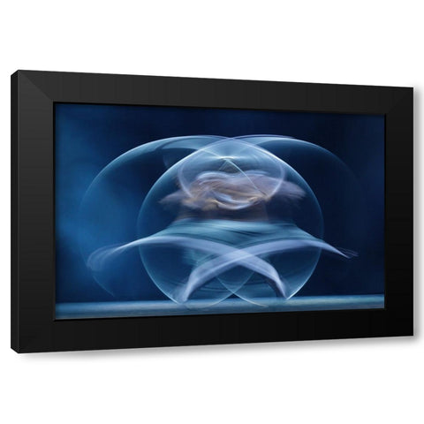 Spirit Of Dance Black Modern Wood Framed Art Print with Double Matting by Borges, Nuno