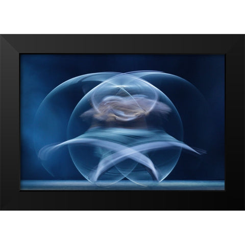 Spirit Of Dance Black Modern Wood Framed Art Print by Borges, Nuno