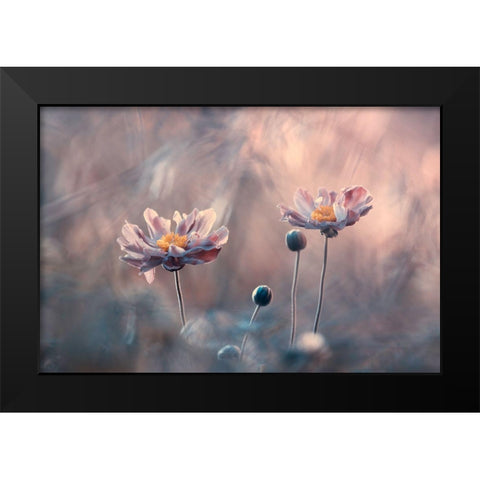 With Love Black Modern Wood Framed Art Print by Bravin, Fabien