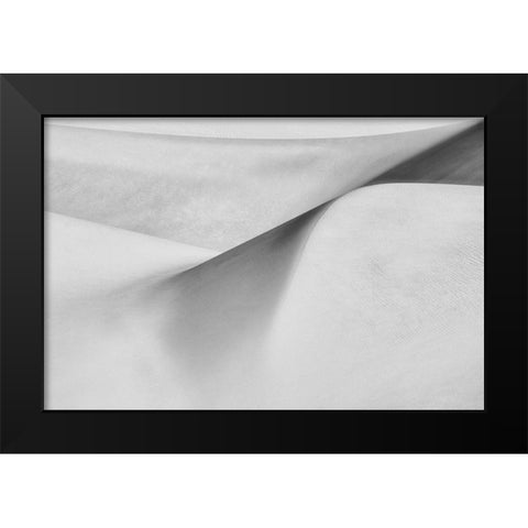 Curves Of Desert Ii Black Modern Wood Framed Art Print by Mehrafshar Efiap, Babak