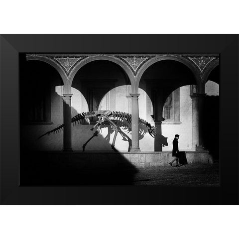 A Quiet Day Of Fear Black Modern Wood Framed Art Print by Moretti, Claudio