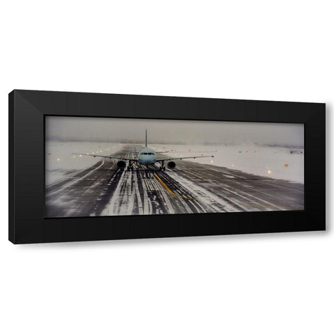 Ready To Take Off Black Modern Wood Framed Art Print with Double Matting by Susta, Miro