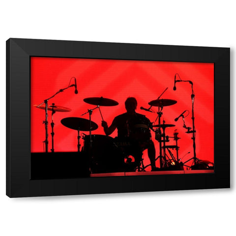 Red Black Modern Wood Framed Art Print by Alves, Fernando