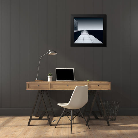 Straight Up Black Modern Wood Framed Art Print by Van Son, Greetje