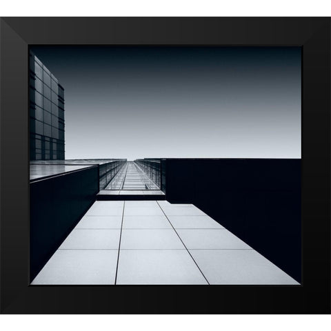 Straight Up Black Modern Wood Framed Art Print by Van Son, Greetje