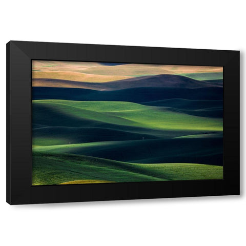 Flow Black Modern Wood Framed Art Print by Xu, Tony