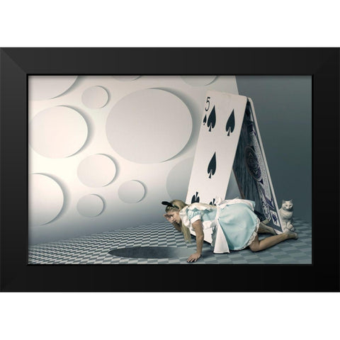 The Rabbit Hole Black Modern Wood Framed Art Print by Von Diepenbroek, Christine