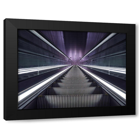 Were Going Up Black Modern Wood Framed Art Print with Double Matting by Koer, Jaap